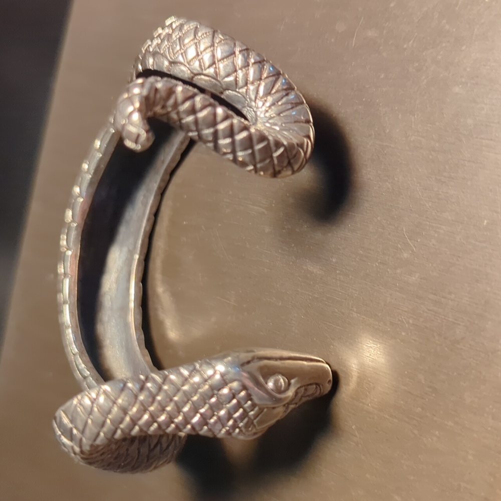 Jeff Deegan Sterling Silver Serpent Cuff Bracelet - Picture 2 of 3